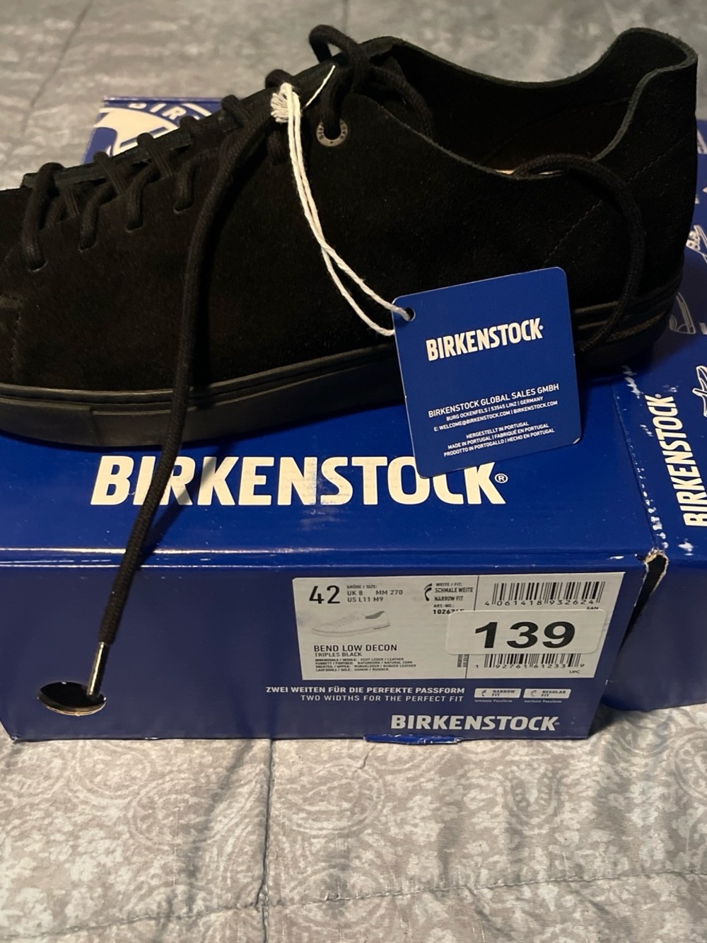 New!!! Birkenstock Bend Low Decon Sneaker in Black Suede